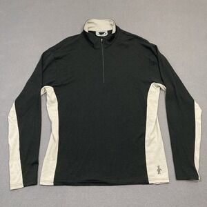 Smartwool Pullover Shirt Mens XL Merino Wool Quarter Zip Outdoor Hiking Base